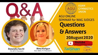 AGU ONLINE SEMINAR for WAG JUDGES ( Questions and Answers with Donatella Sacchi )