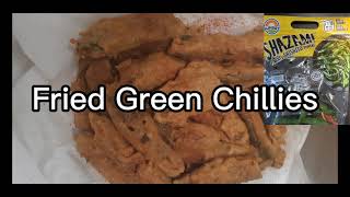 Fried Green Chilies/چٹخارےدار تلی ہوئی ہری مرچیں/Pimientos verdes fritos en harina de garbanzos