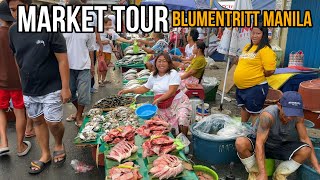 Real MARKET LIFE SCENES| STA CRUZ BLUMENTRITT MANILA PHILIPPINES [4k] walking tour