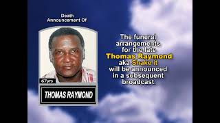 Thomas Raymond ~ Short Obituary
