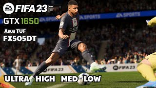 FIFA 23 BENCHMARK GAMEPLAY | GTX 1650 ASUS TUF FX505DT | ALL SETTINGS