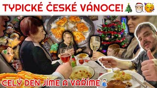 TYPICKÉ ČESKÉ VÁNOCE S RODINOU🎄NÁŠ ŠTĚDRÝ DEN🎅🏻CELÝ DEN VAŘÍME A JÍME🤠ŠŤASTNÉ A SMAŽENÉ!💚