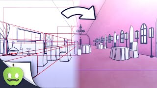Drawing 2D Backgrounds for Animation - Full process and workflow