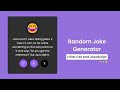 Random Joke Generator in HTML CSS & JavaScript | Doxa Dev