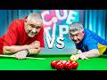 John Parrott vs Stephen Hendry in a Snooker Skills Showdown!