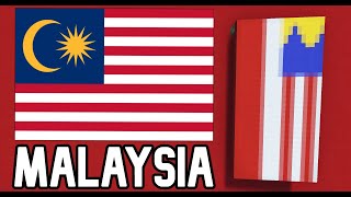 How to make the MALAYSIA flag banner in Minecraft!