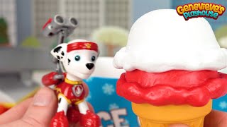 Learn Colors with Paw Patrol Ice Cream Scoops!