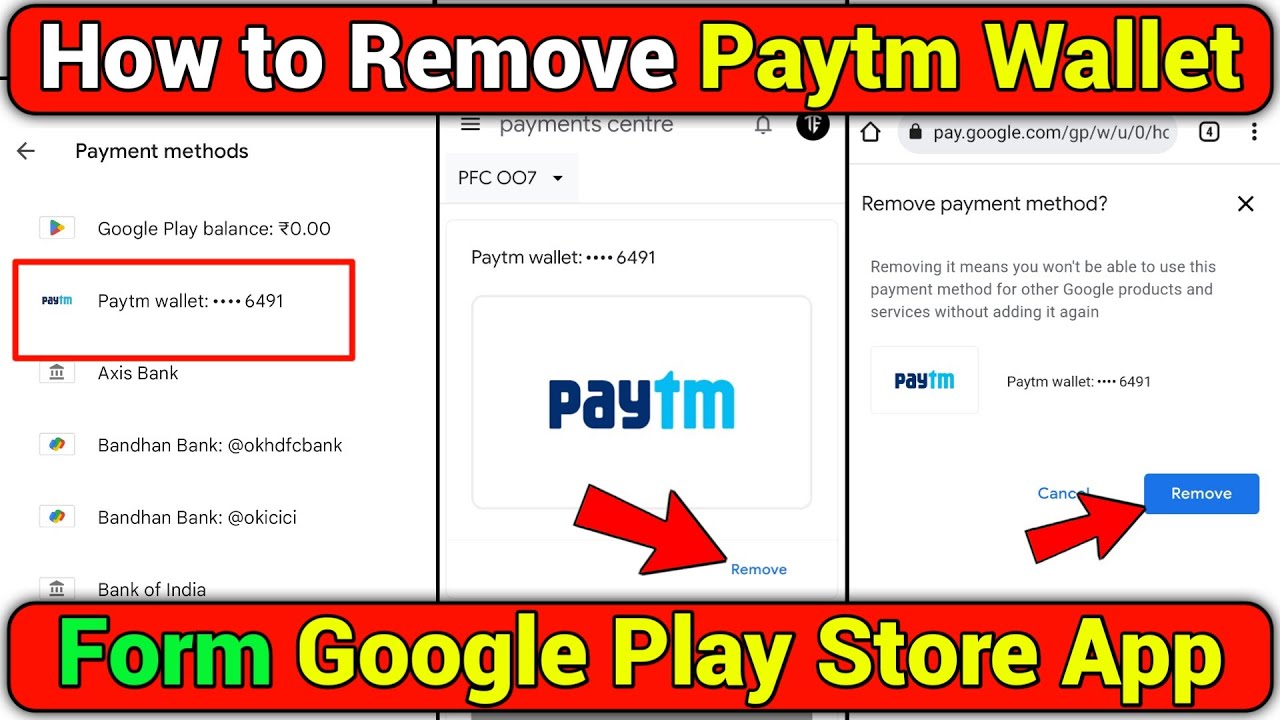 How To Remove Paytm Wallet From Google Play Store | How To Remove ...