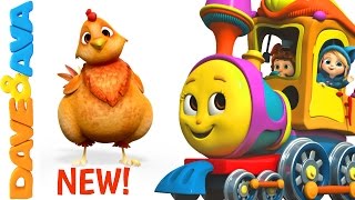 🐄 Farm Animals Train | Learn Farm Animals \u0026 Animal Sounds | Educational Videos from Dave and Ava 🐄