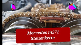 ⛓️⚙️ Mercedes w203 w204 M271 Steuerkette Nockenwelle ausbau nach 280000 Kilometer Motor Kompressor