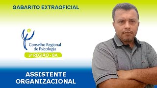 CRP 3 BA - Gabarito Extraoficial Correção da Prova - Conselho Regional Psicologia Bahia - Assistente