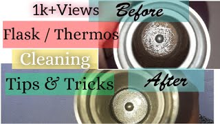 How to clean steel Flask / Thermos from Inside At Home | NO STAIN \u0026 NO SMELL | Tips \u0026 Tricks