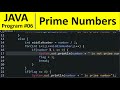 Java Program #6 -  Find Prime Numbers in Java