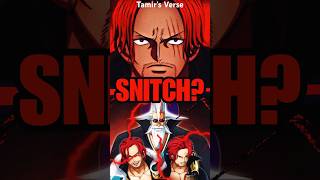 Shanks Has FINALLY Beat The Snitch Allegations! #anime #onepiece #luffy #shorts