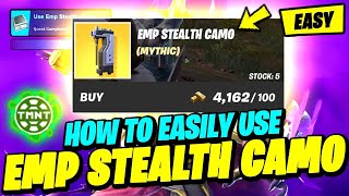 How to EASILY Use The EMP Stealth Camo Item \u0026 Eliminate within 20 seconds (Fortnite TMNT Quest)