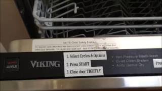 How to use Viking Pro Dishwasher VDB450ESS