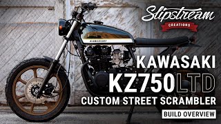 Custom KZ750 Scrambler  - 1980 Kawasaki LTD Motorcycle Build Overview