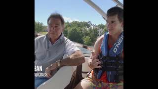 Nick Saban tells Eli Manning about his Alabama tubing tradition on Eli's Places