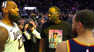 LeBron, Steph Curry \u0026 Draymond share a monent after the game ❤️