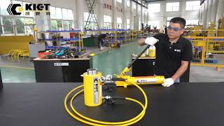 Double-Acting Hydraulic Jack + P84 Hand Pump: Full Working Demo