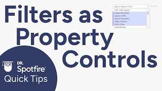 Spotfire Filters for Property Controls