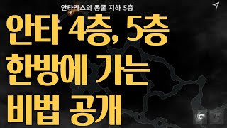 안타라스동굴 4,5층 한방에 가는 비법 공개. 리니지2M, 린2m, 타뉴, 마도사