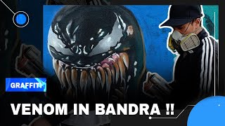 VENOM in STREETS OF MUMBAI | GRAFFITI IN INDIA | MOOZ GRAFFITI