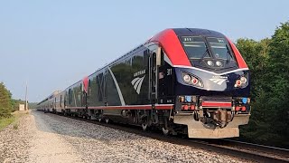 Northbound Amtrak Train From Wisconsin Dells: June 17th, 2023