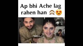 Ap Bhi Ache Lag Rahe Hain |Ayeza Khan & Ahad Raza Mir Live On Instagram |Whatsapp Status |
