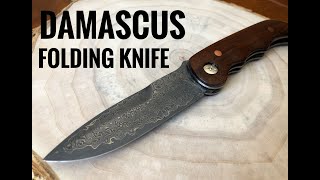 Folding Knife making - how to make a Damascus Folding Knife