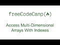 Access Multi Dimensional Arrays With Indexes - Free Code Camp