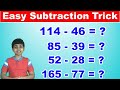Easy Subtraction Trick | Easy and fast way to learn | Math Tips and Tricks