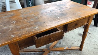 Old Wood Table Restoration.