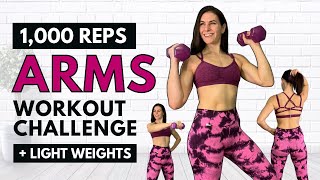 1,000 REPS ARMS WORKOUT CHALLENGE | 30 Minutes | Dumbbells | NO REPEAT | Home Workout with Weights