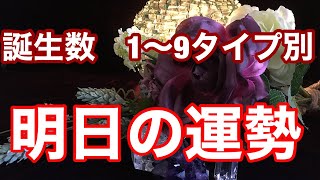 【明日の運勢】誕生数　1〜9タイプ別　タロット　オラクルカード　占い　数秘学