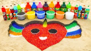 How to make Rainbow Cute Unicorn HEART with Wings, Orbeez, Big Coca Cola vs Mentos & Popular Sodas
