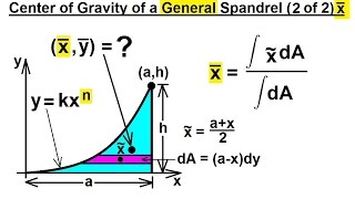 Mechanical Engineering: Centroids \u0026 Center of Gravity (12 of 35) C. G. of a General Spandrel 2