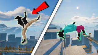 Satisfying Parkour Stunts/Ragdoll \u0026 Fails!  - Rooftops \u0026 Alleys: The Parkour Game #4