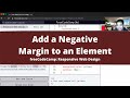 Add a Negative Margin to an Element (Basic CSS) freeCodeCamp tutorial