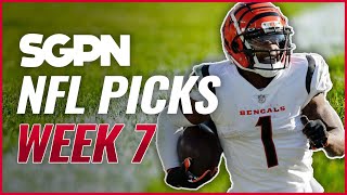 NFL Picks Week 7 - NFL Predictions 10/23/22 - Sports Gambling Podcast - NFL Predictions Week 7