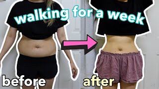 I tried a viral WALKING WORKOUT to lose belly fat *no diet* before after results