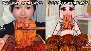 I REACTED TO NORMAL MUKBANGS VS ROBLOX MUKBANGS