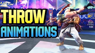 Street Fighter 6: Throw Animations  | All Characters 4K 60FPS