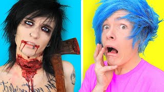 Trying Spooky Halloween SFX Makeup by 5 Minute Crafts and TikTok