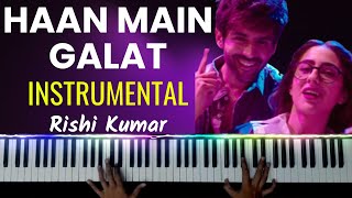 Haan Main Galat Piano Instrumental | Karaoke Lyrics | Love Aaj Kal | Notes | Hindi Song Keyboard