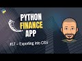Flask Expense Tracker #17 – Export Filtered Expenses to CSV