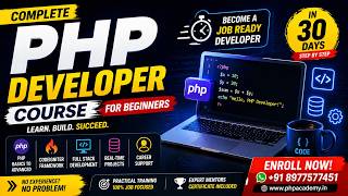 Become a PHP Developer in 30 Days | Complete Course #phpcourse #codeigniter #phpdevelopers
