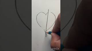 Diy beautiful heart ❤️ drawing #shorts #ytshorts #youtubevideo