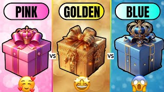 Choose Your Gift 🎁❤️🤩 | Pink, Golden And Blue Edition #chooseyourgift #giftboxchallenge