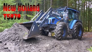 Forest job / Silničáři v lese - New Holland T5070 #343